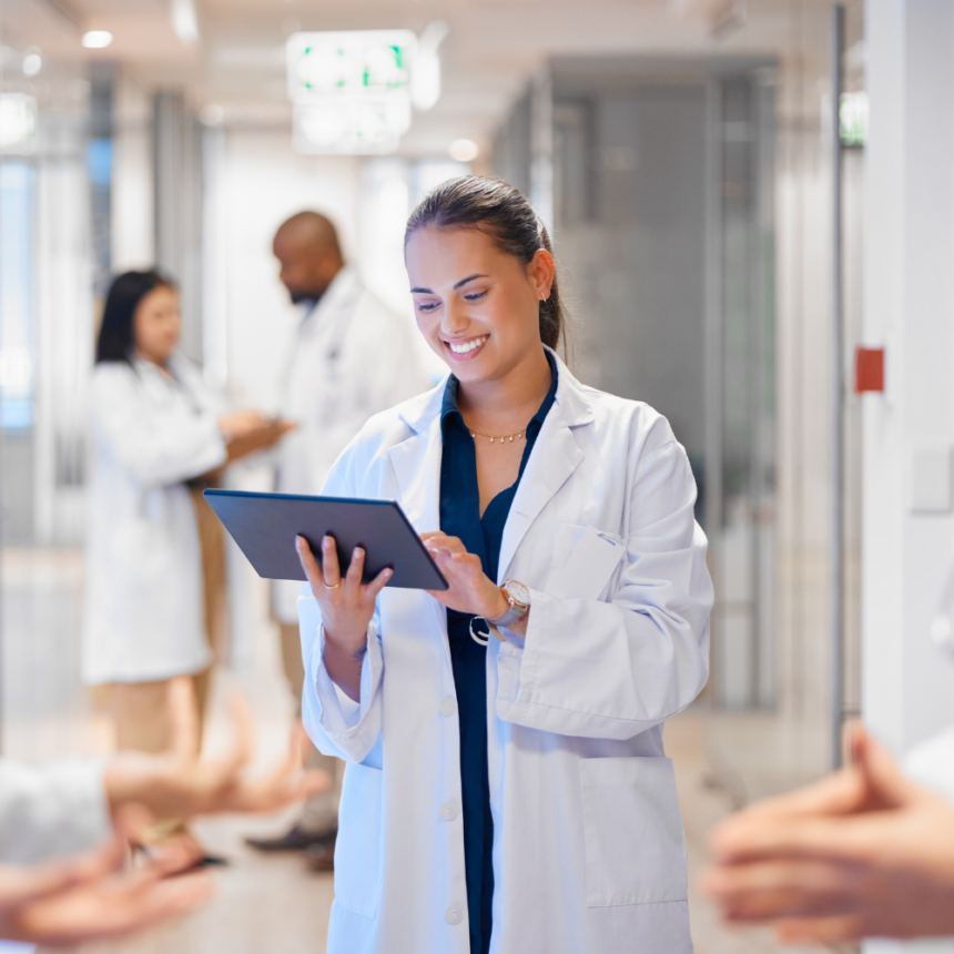 LHATF Newsletter doctor on tablet